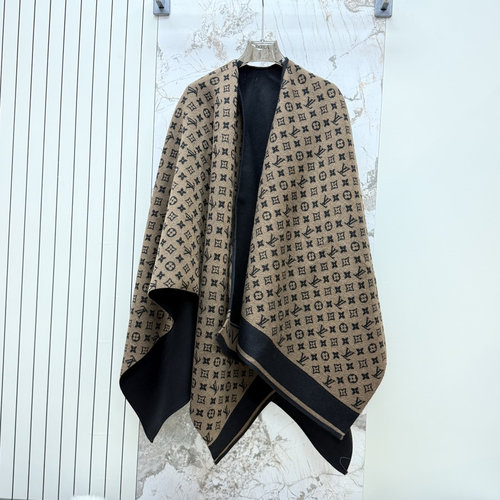 Louis Vuitton Monogram Infinity Reversible Wool-Cashmere Blend Shawl, All-Occasion