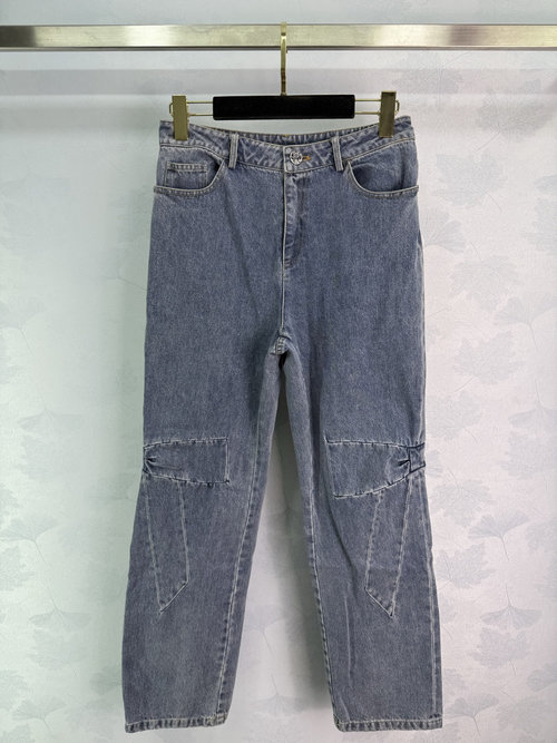 Chanel Denim Vest and Pants Set with Bowknot, Tailored and Elegant