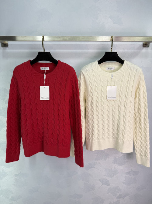 Max Mara Classic Twisted Pattern Round-neck Twisted Knitwear