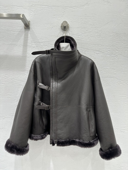 Hermes Exclusive Original Classic Reversible Fur and Leather Jacket