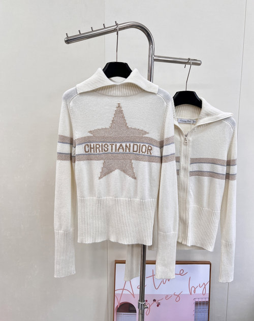 Dior Turned Collar Knit Pullover with Cashmere, Premium and Practical