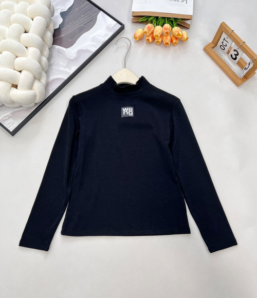 Alexander Wang Half High Collar Fleece Elastic Undershirt, Comfortable and Stylish
