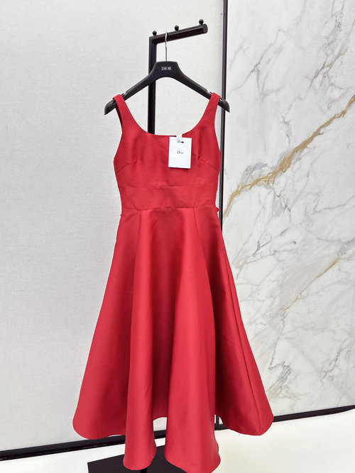 Dior Hermes-Inspired Back Bow Sleeveless Dress, Exuding Elegance and Charm