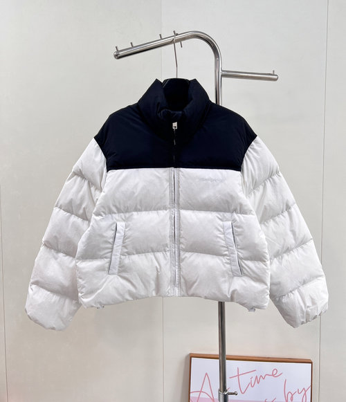 Alexander Wang Fashionable Long Square Embossed Collared Patchwork Down Jacket