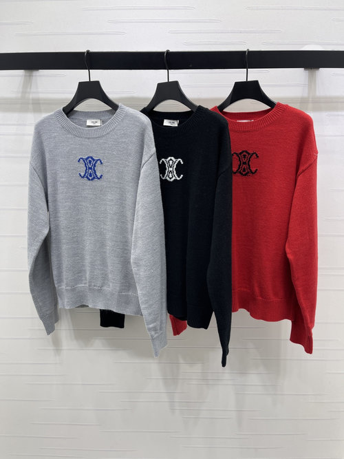 Celine High-End New Arrival: Hooked-Flower Pullover with Logo Design