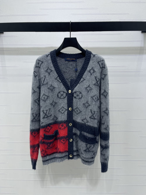 Louis Vuitton Monogram Mohair Cardigan, Elegant and Distinctive