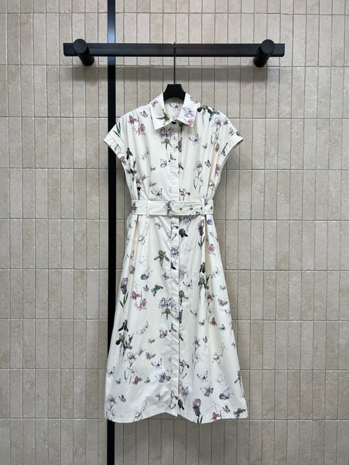 Dior Butterfly Print Sleeveless Dress for Elegant Occasions