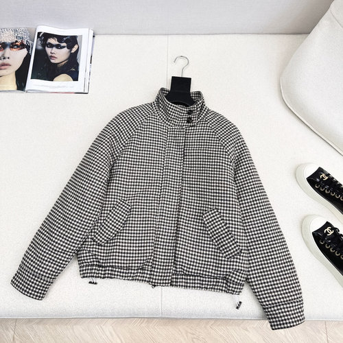 Brunello Cucinelli Retro Checked Cotton Coat, Minimalist, Slimming and Versatile