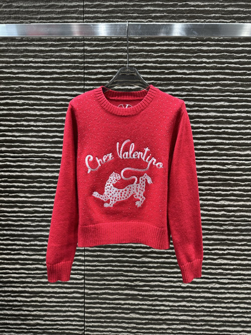 Valentino Heavy Embroidered Pullover Sweater