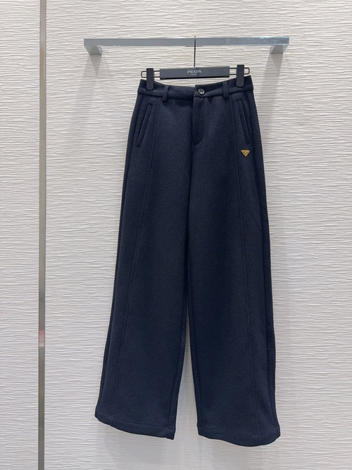 Prada New Wool Straight Trousers, Versatile and High - Quality for a Refined Look