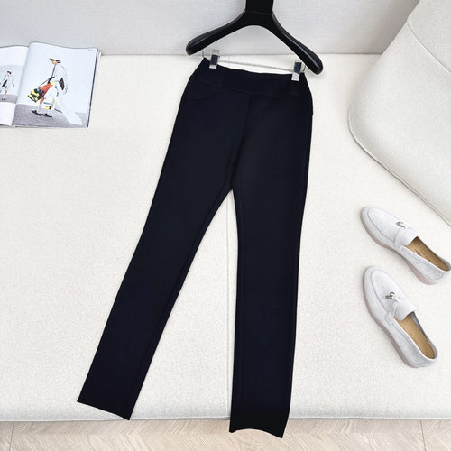 Brunello Cucinelli Soft Flannel Logo Leggings for Slimming