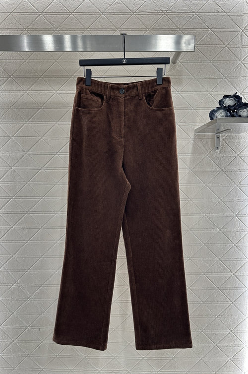 Miu Miu Custom Corduroy Jacket and Pant Set with Contrasting Letter Decoration