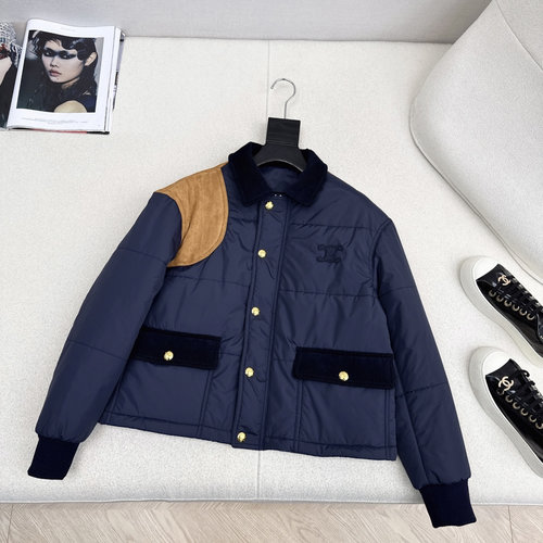 Celine Exclusive Triumph Arch Color - Block Cotton Jacket with Embroidery