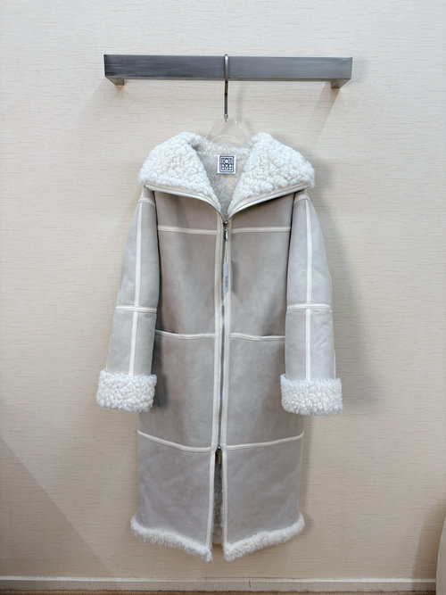 Fendi Long Imported Fur and Leather Garment, All Real Shots