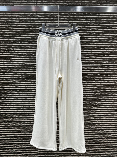 Dior Composite Fleece Thickened Cashmere Straight Pants