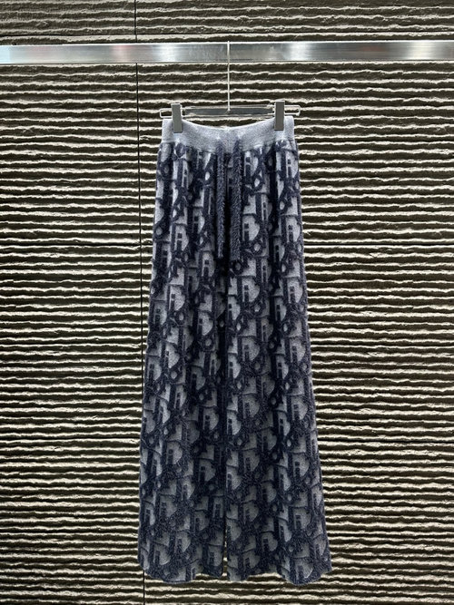 Dior New Arrival: 3D Jacquard Fleece Straight Pants