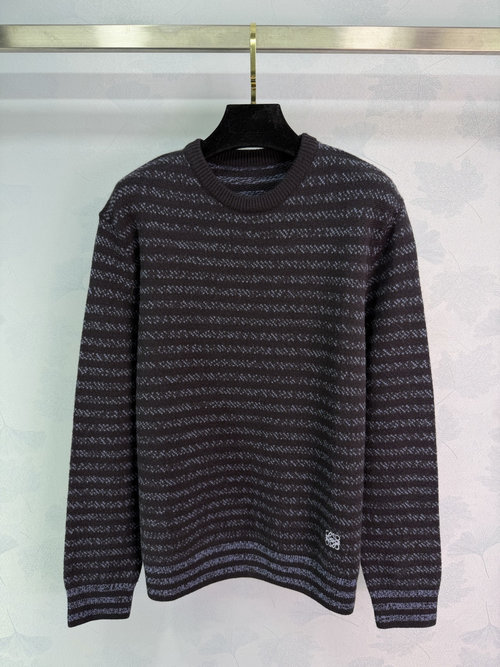 Loewe STRIPE KNIT SWEATER WITH BRAND EMBROIDERY