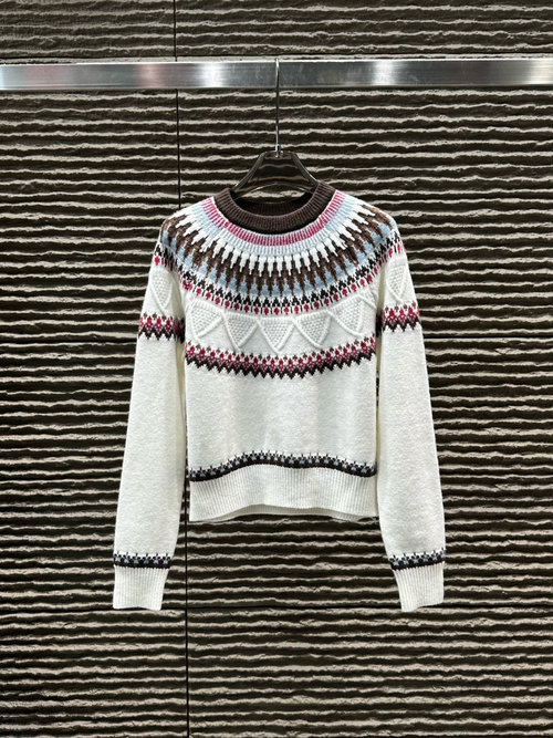Celine Vintage Jacquard Pullover Sweater