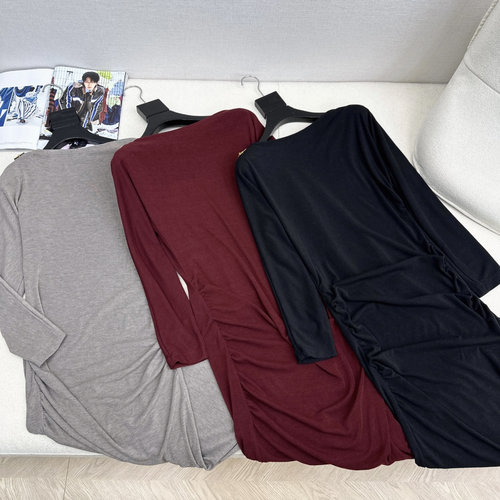 Chanel Ruffled One-shoulder Dress with Metal Decoration for Elegance