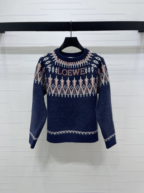 Louis Vuitton Louiswain Co-Branded Fair Isle Crochet Pullover