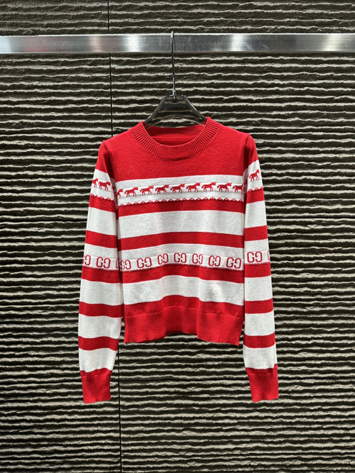 Gucci Gucc Style Letter Pattern Pullover Knitted Sweater