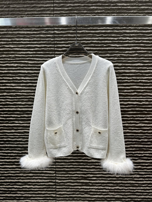 Vivienne Westhood New Arrival: Cuff - Spliced Fringed Open - Front Cardigan