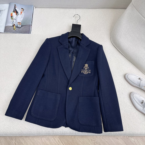 Polo Ralph Lauren Chic College-style Embroidered Badge Single-button Blazer