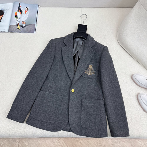 Polo Ralph Lauren Chic College-style Embroidered Badge Single-button Blazer