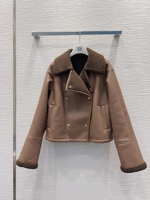 Loewe Fashionable 100% PU Leather Garment with Unique Design and Fine Craftsmanship