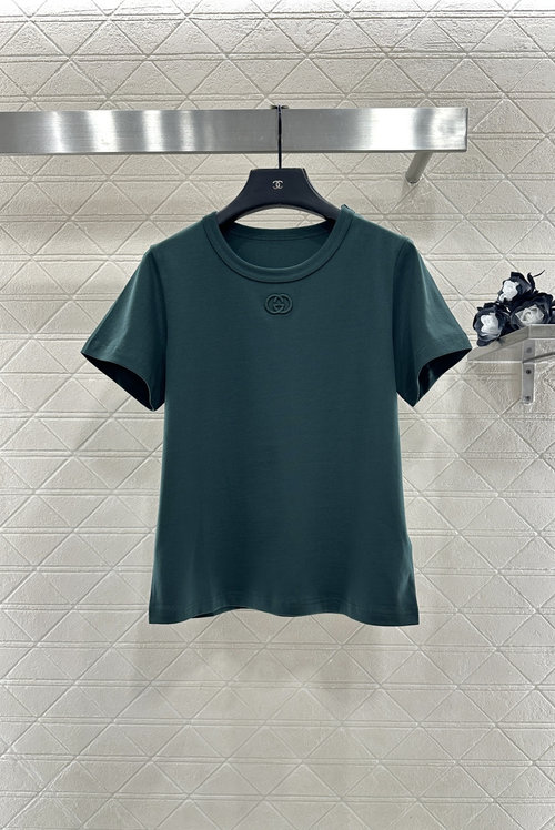 Gucci Customized Cotton Short Sleeve Shirt with Embroidered Logo