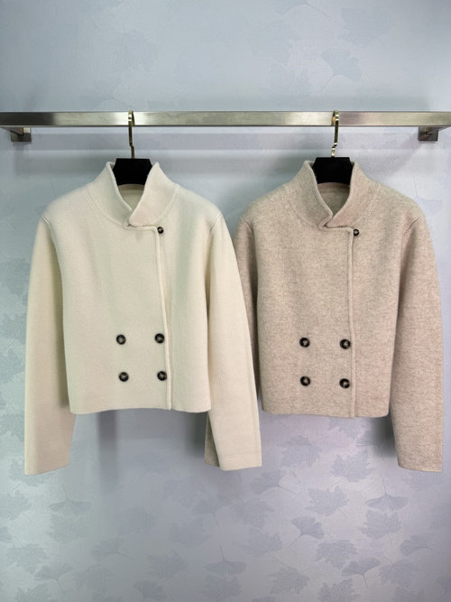 Loro Piana High-quality Cashmere Knit Coat with Retro Charm