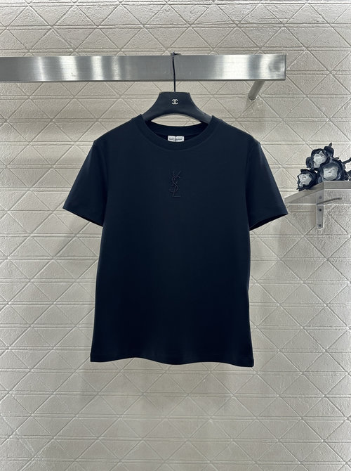 Louis Vuitton Customized 3D Embroidery Logo Cotton Short Sleeve T-Shirt