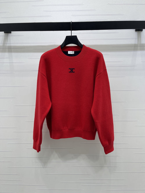 Celine Knitted Long-sleeved Sweater with Arch Logo