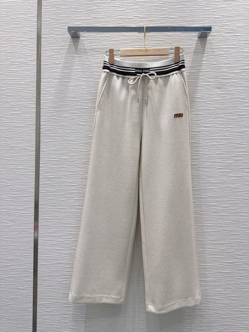 Miu Miu Casual Trousers, Two Colors, Elegant and Retro