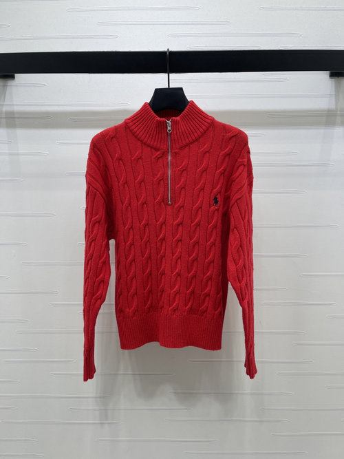 Polo Ralph Lauren Half-Zip Pullover Sweater with Horse Logo Embroidery