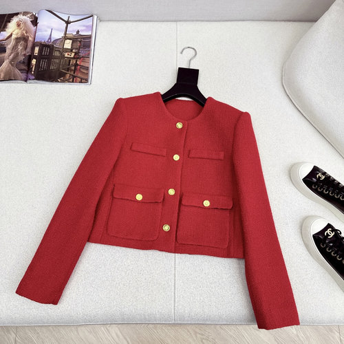 Celine Elegant Classic Boxy Tweed Jacket