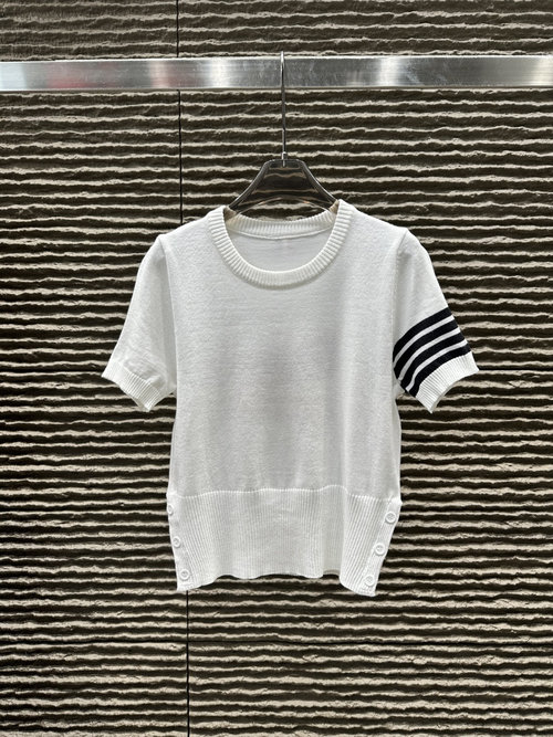 Thom Browne Early Spring Knit Short - Sleeve Top with Real Photos