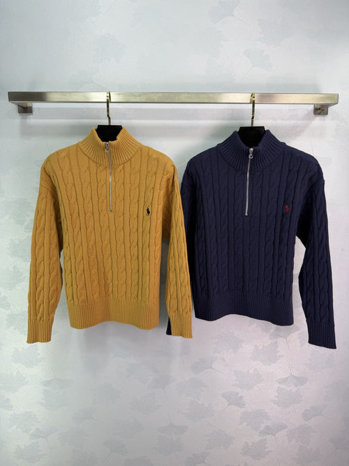 Polo Ralph Lauren Half-Zip Long-Sleeve Sweater with War Horse Logo