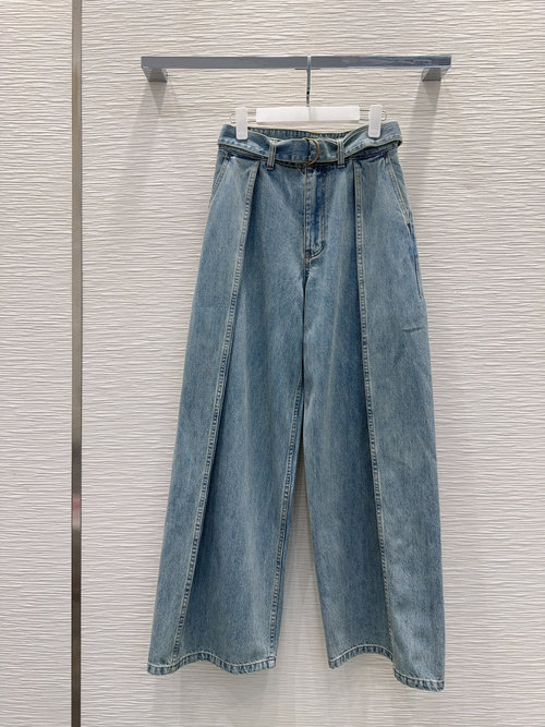 Loewe New Denim Pants with Custom Wash and Soft Texture