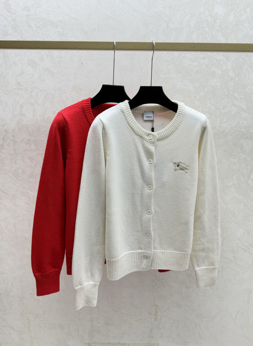 Burberry Warhorse Long Sleeve Cardigan, Premium Wool, Multiple Color Options