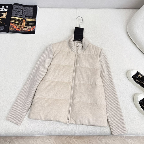 Brunello Cucinelli Wool-Blend Short Padded Jacket with Elegant Design