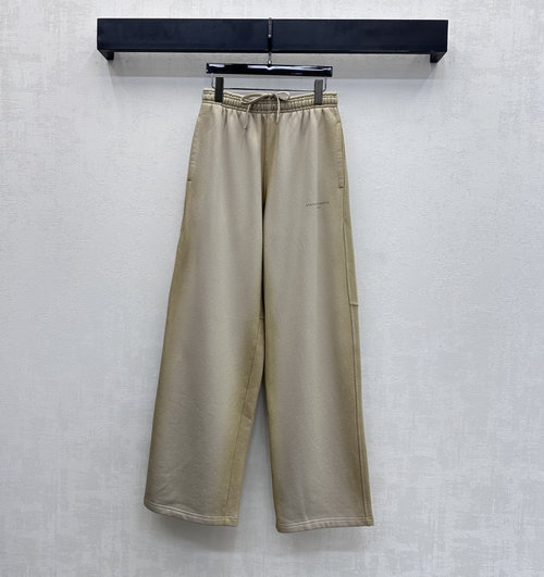 Alexander Wang Starry Rhinestone Logo Drawstring Trousers, Cotton Blend, High Street Style