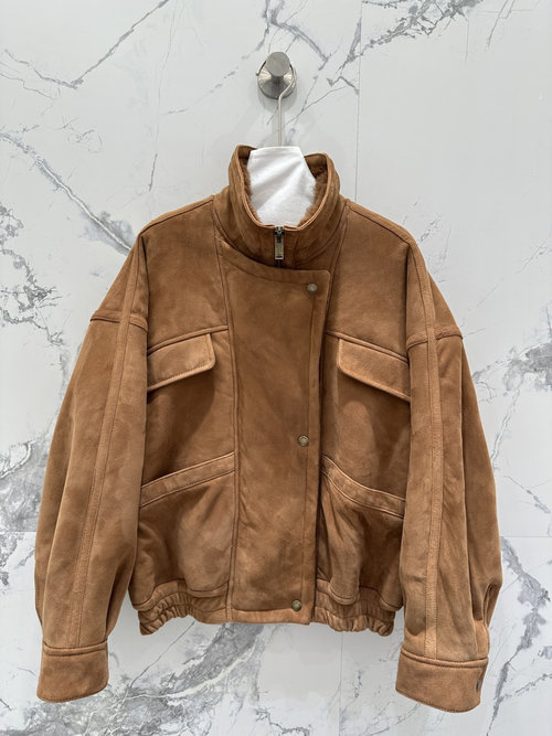 Yves Saint Laurent Exclusive High-End Fur-Integrated Jacket with Classic Style and Exquisite Details