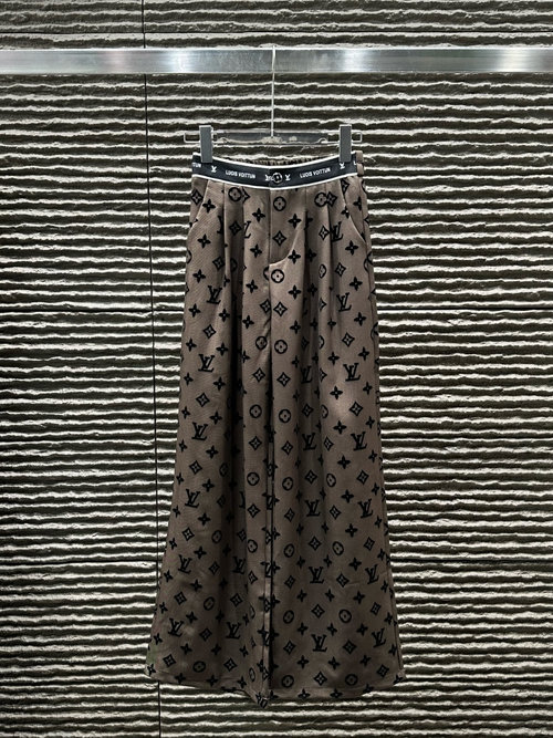 Louis Vuitton Flocked Letter Suit Pants for Casual Occasions
