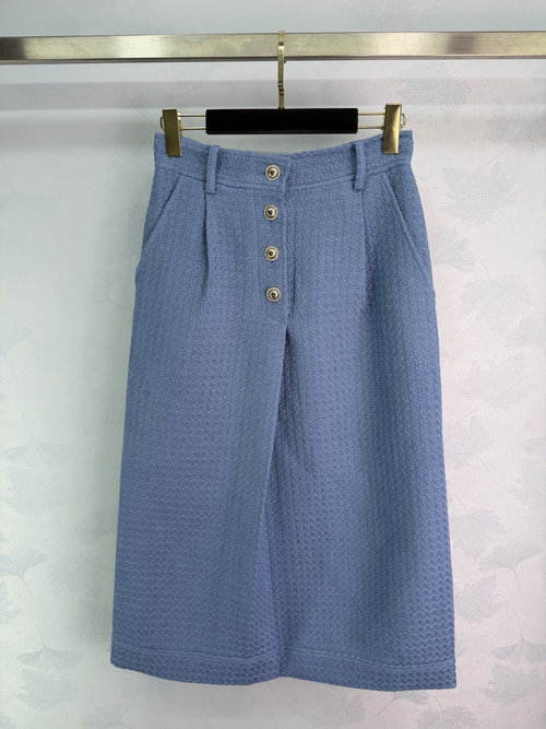 Chanel Custom Imported Tweed Suit with Blazer and Skirt, Sophisticated Style