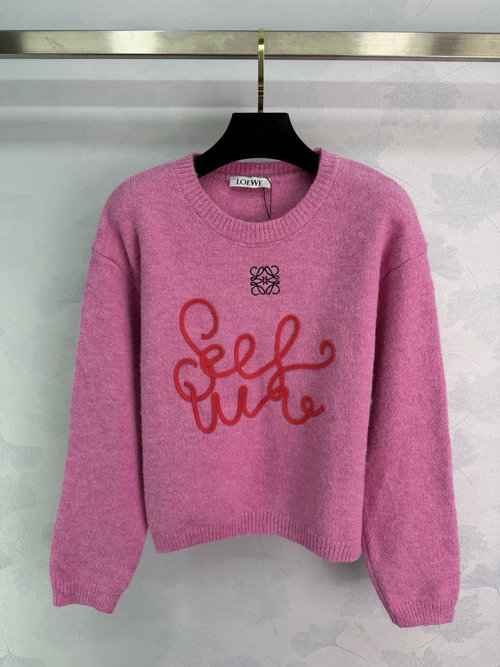 Loewe Embroidered Casual Chic Wool Blend Sweater