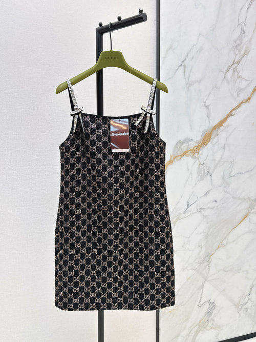 Gucci GG Shining Series: Crystal-Embellished Sling Dress