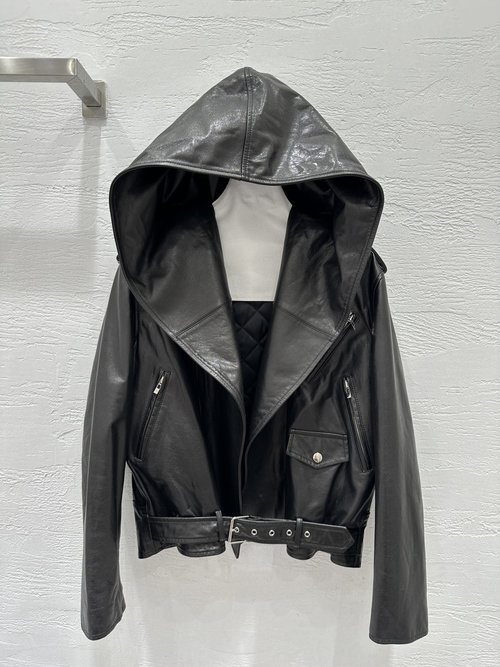 Alaia Exclusive Imported Lambskin Moto - Style Cotton Jacket, Sophisticated Decor