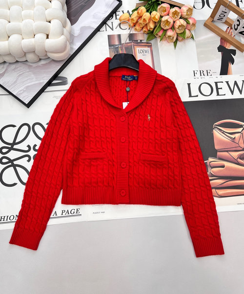 Yves Saint Laurent Classic Cable Pattern Knit Cardigan, Versatile and Stylish