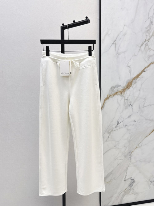 Max Mara Stylish High-end Minimalist Elastic-waist Casual Trousers